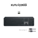 LOGITECH MX KEYS S GELİŞMİŞ AYDINLATMALI TAM BOYUTLU KABLOSUZ TÜRKÇE Q KLAVYE SİYAH 920-011594