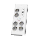Philips SPN7060WA Akım Korumalı Priz 6'lı 2m 900J 4xUSB-A 1xUSB-C